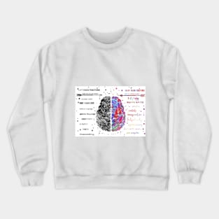 Left and right brain function Crewneck Sweatshirt